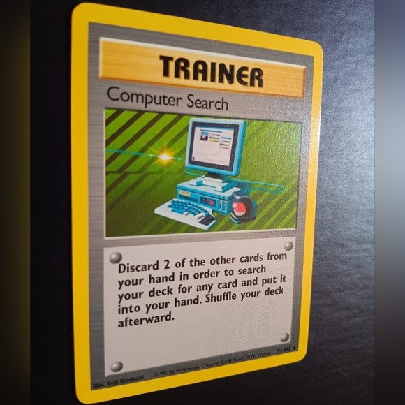 Computer Search Trainer Pokemon Card - Base Set - 71/102 Rare Non-Holo - Picture 4 of 9